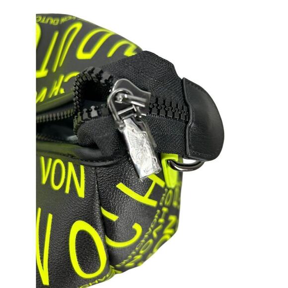 NWT Von Dutch Monogram Black Yellow Overnight Travel Gym Sports Bag - Picture 8 of 14